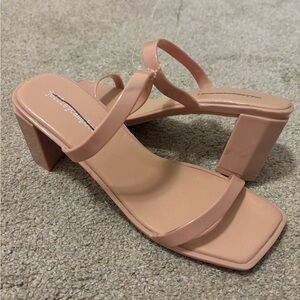 Jeffrey Campbell nude heeled sandals - purchased at sample sale